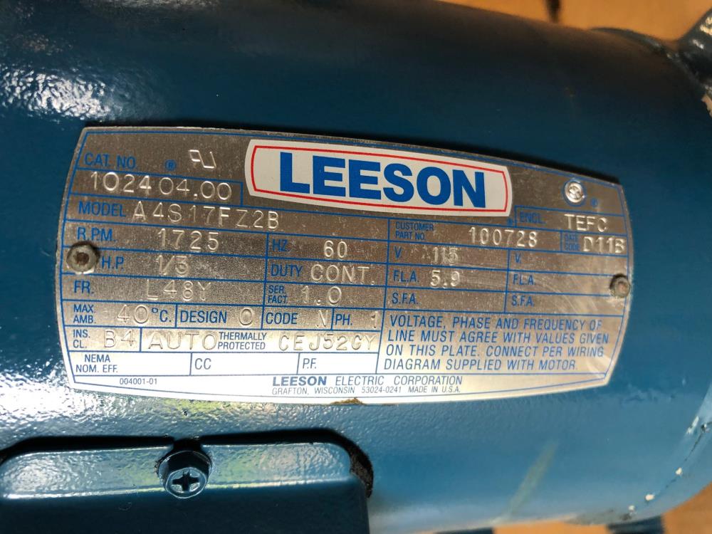 Neptune Metering Pump 500-A-N3-EC-100728 with Leeson 1/3 HP Motor